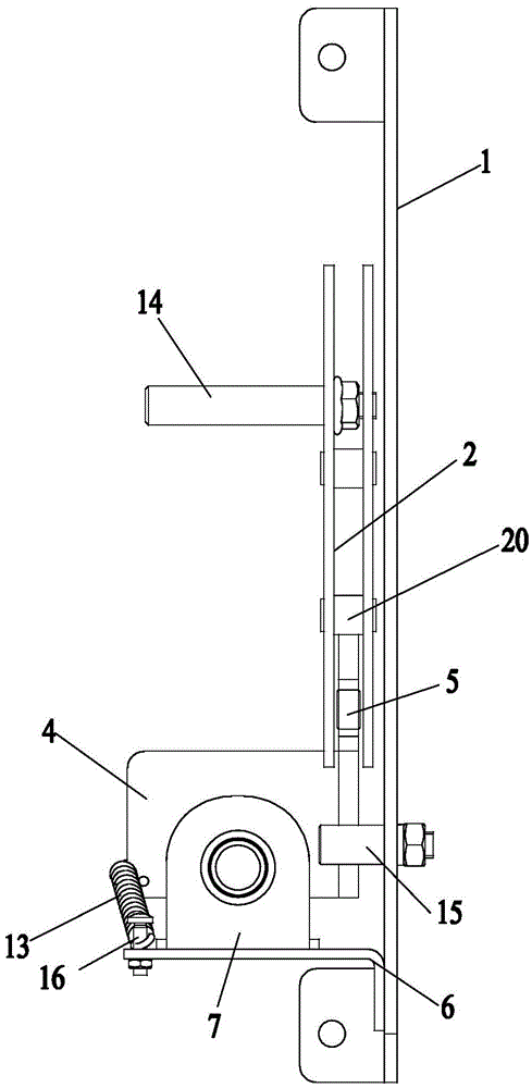 Lock and trip device for automatic transfer switch