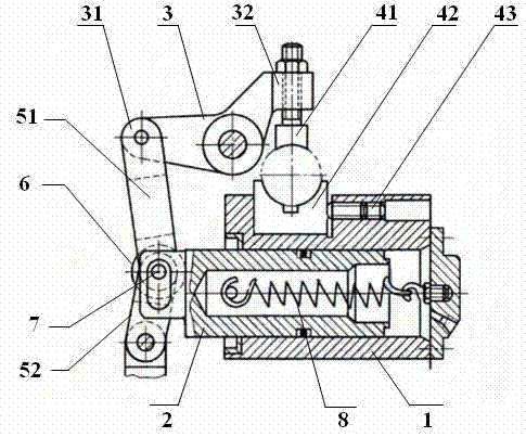 Pneumatic type raised head clamping device