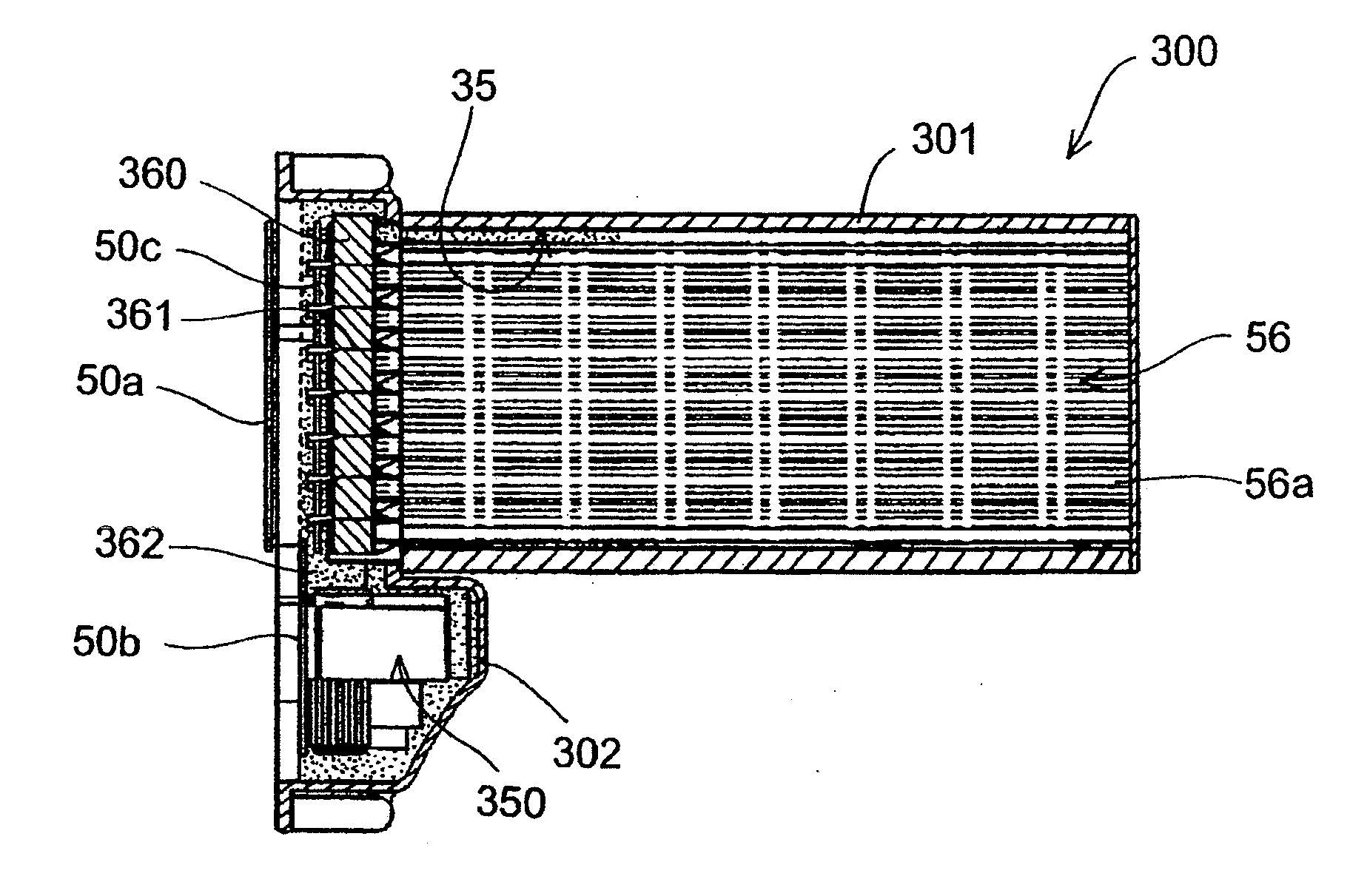 Battery module mounting structure for motor-driven two-wheeled vehicle