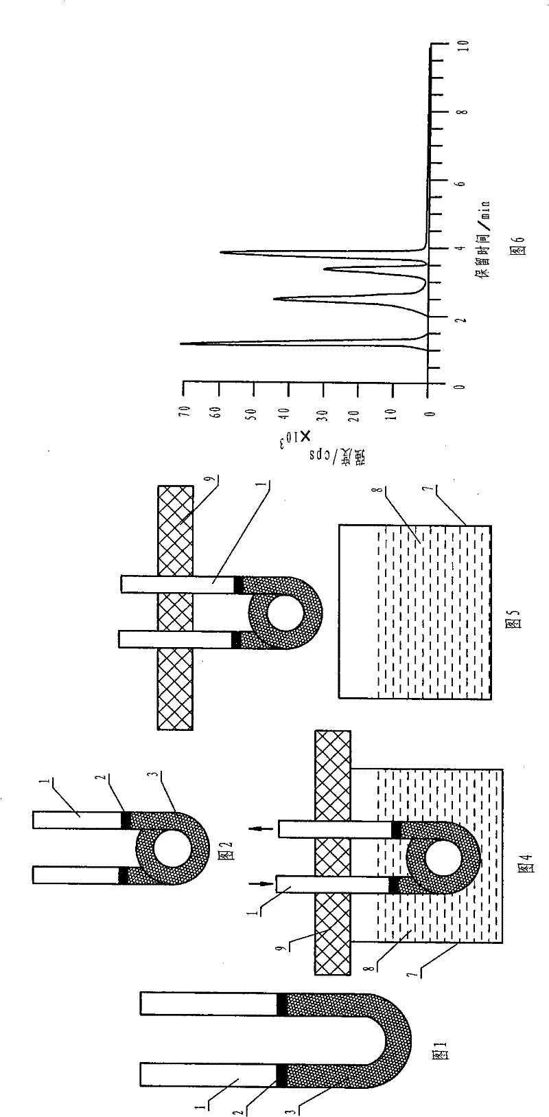 Gas chromatograph pillar for volatile gaseous state arsenic compounds separation and preparation method thereof