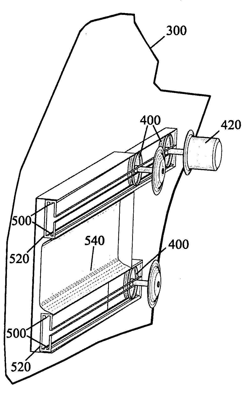 Straight trajectory sliding shutter apparatus