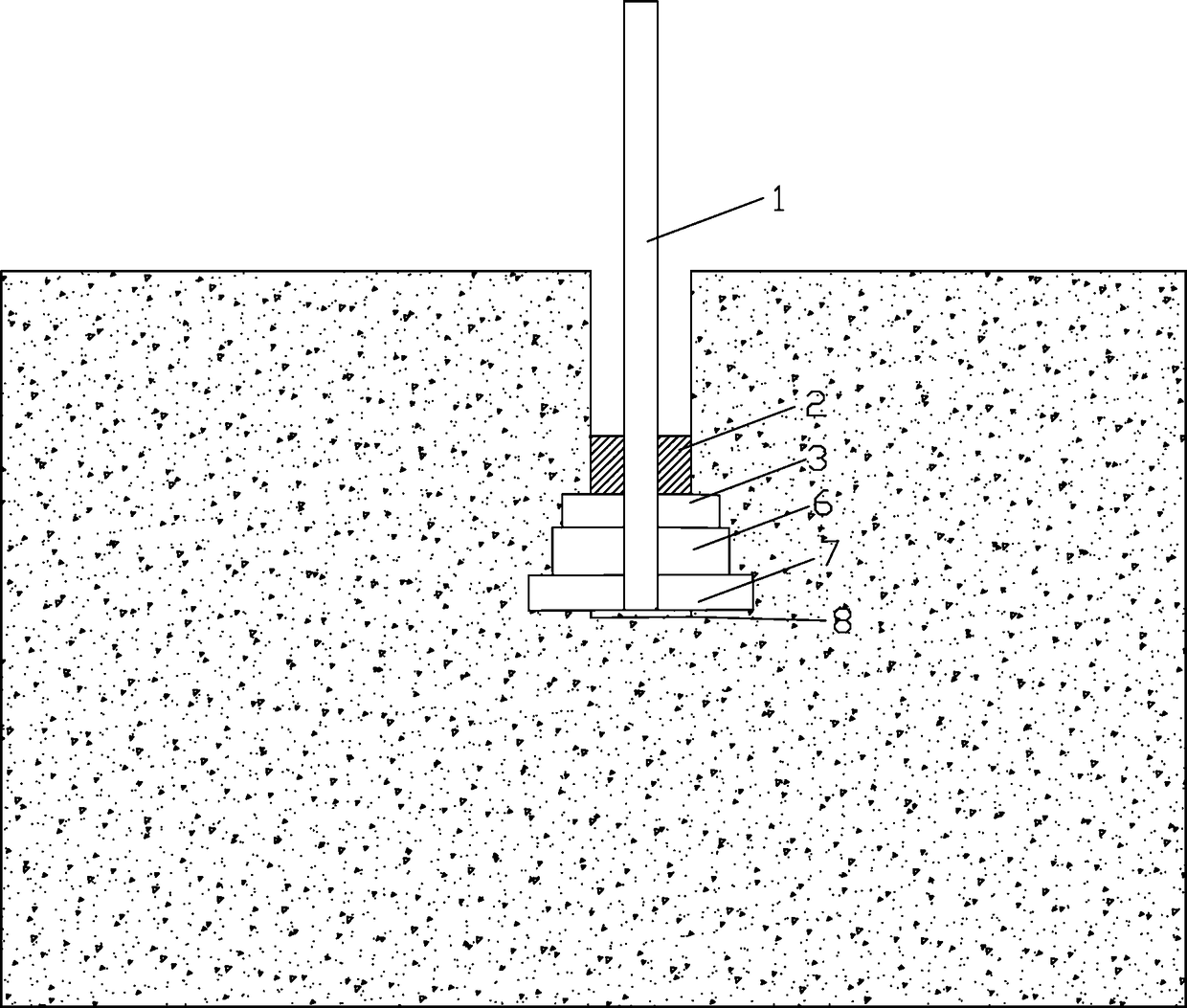 A device and method for greatly increasing pullout resistance in soil layer anchorage