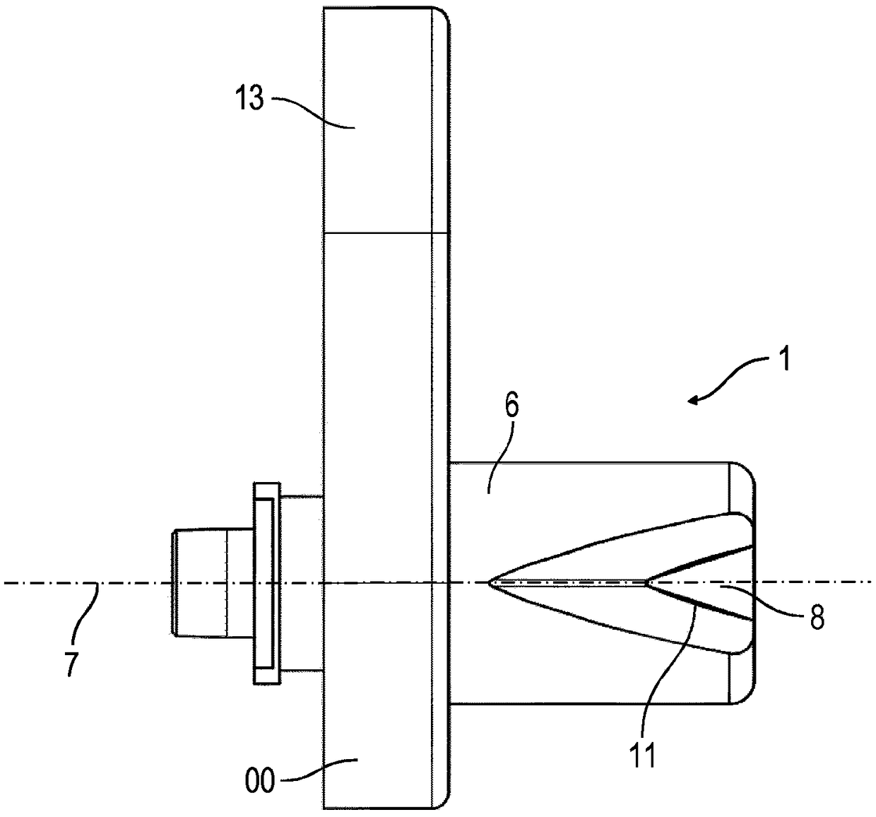 Applicator for the application of a high-viscosity material, exchangeable part therefor and corresponding operating method