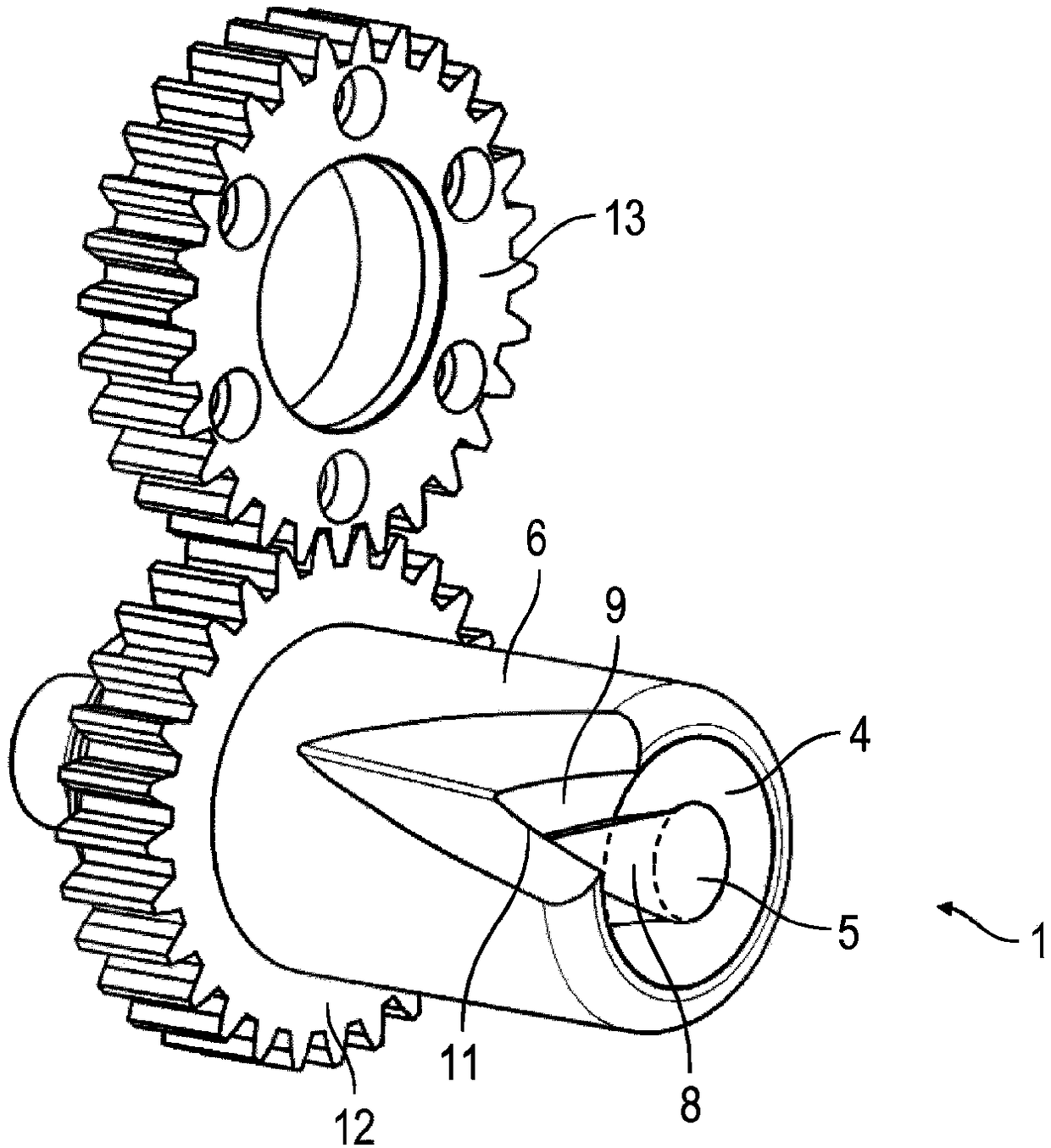 Applicator for the application of a high-viscosity material, exchangeable part therefor and corresponding operating method