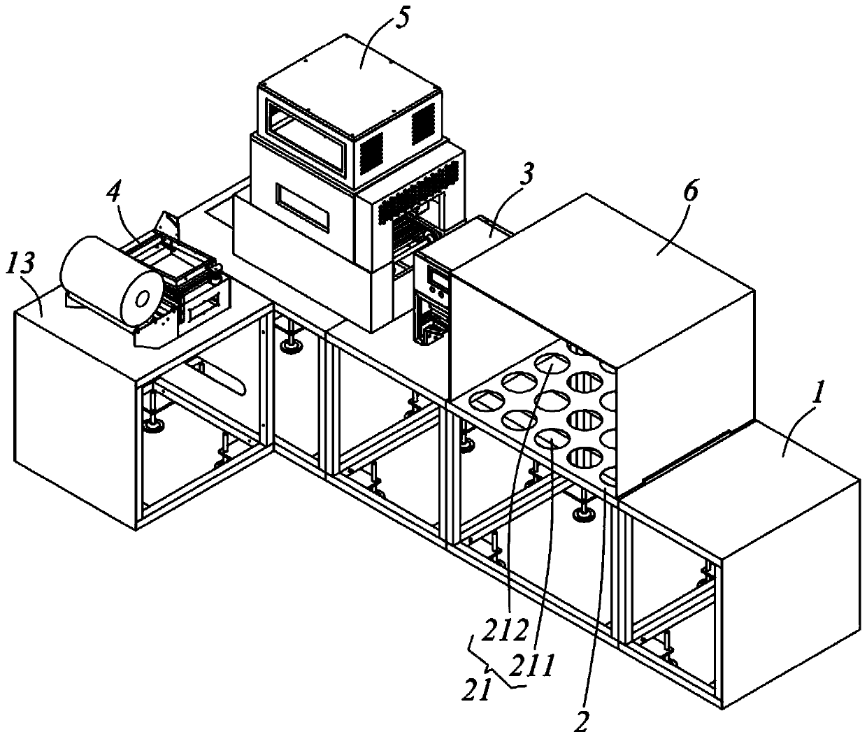 Small on-site production and on-site sale instant noodle device and work method thereof