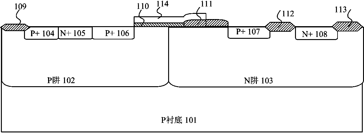 ESD self-protection device with LDMOS-SCR structure and high in holding current and robustness