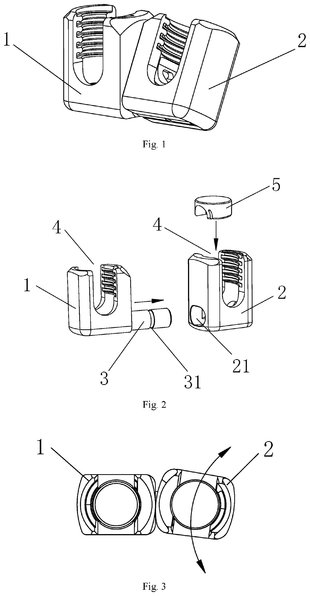 Adjustable double-slot internal spinal fixation apparatus and bone screw