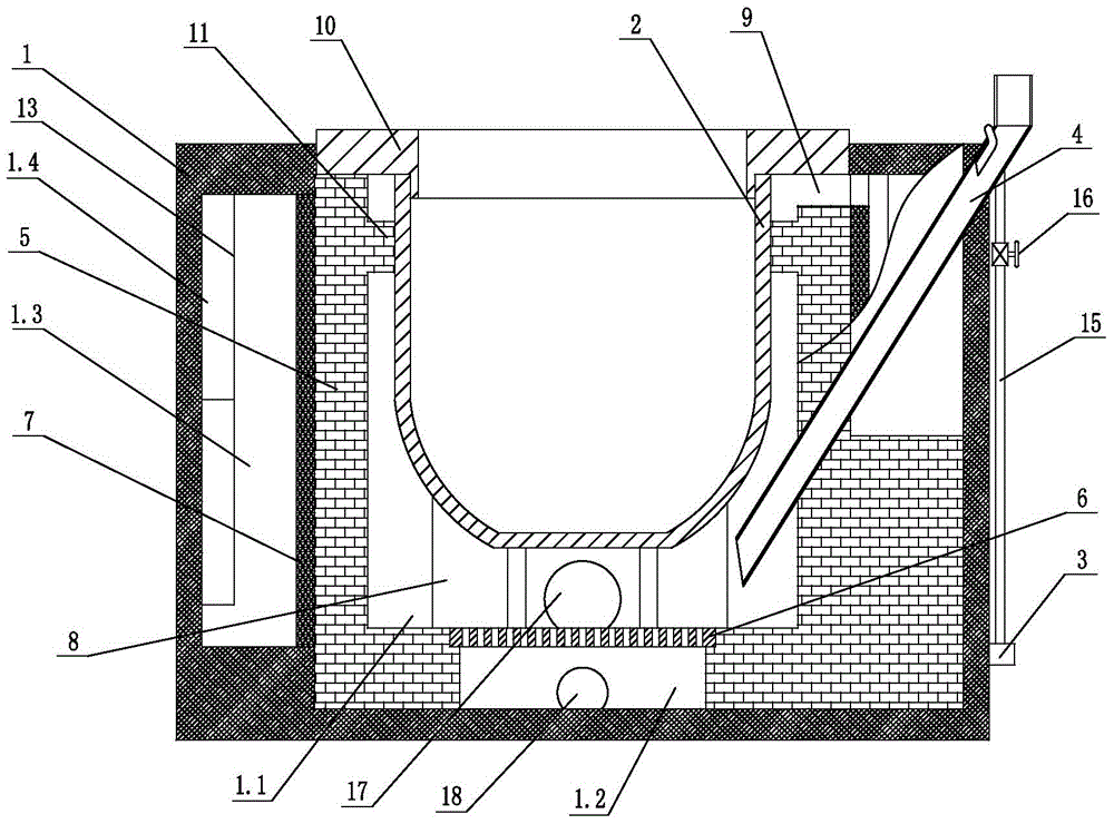 Biomass fuel aluminum melting furnace