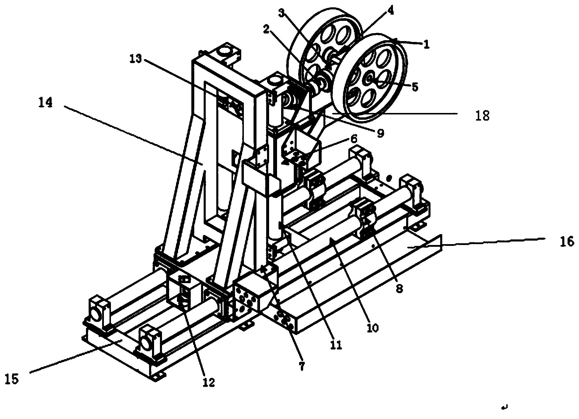 Device for driving helicopter wheel to rotate