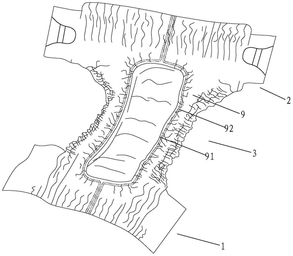 360-degree leakage-proof disposable absorption product and forming process thereof