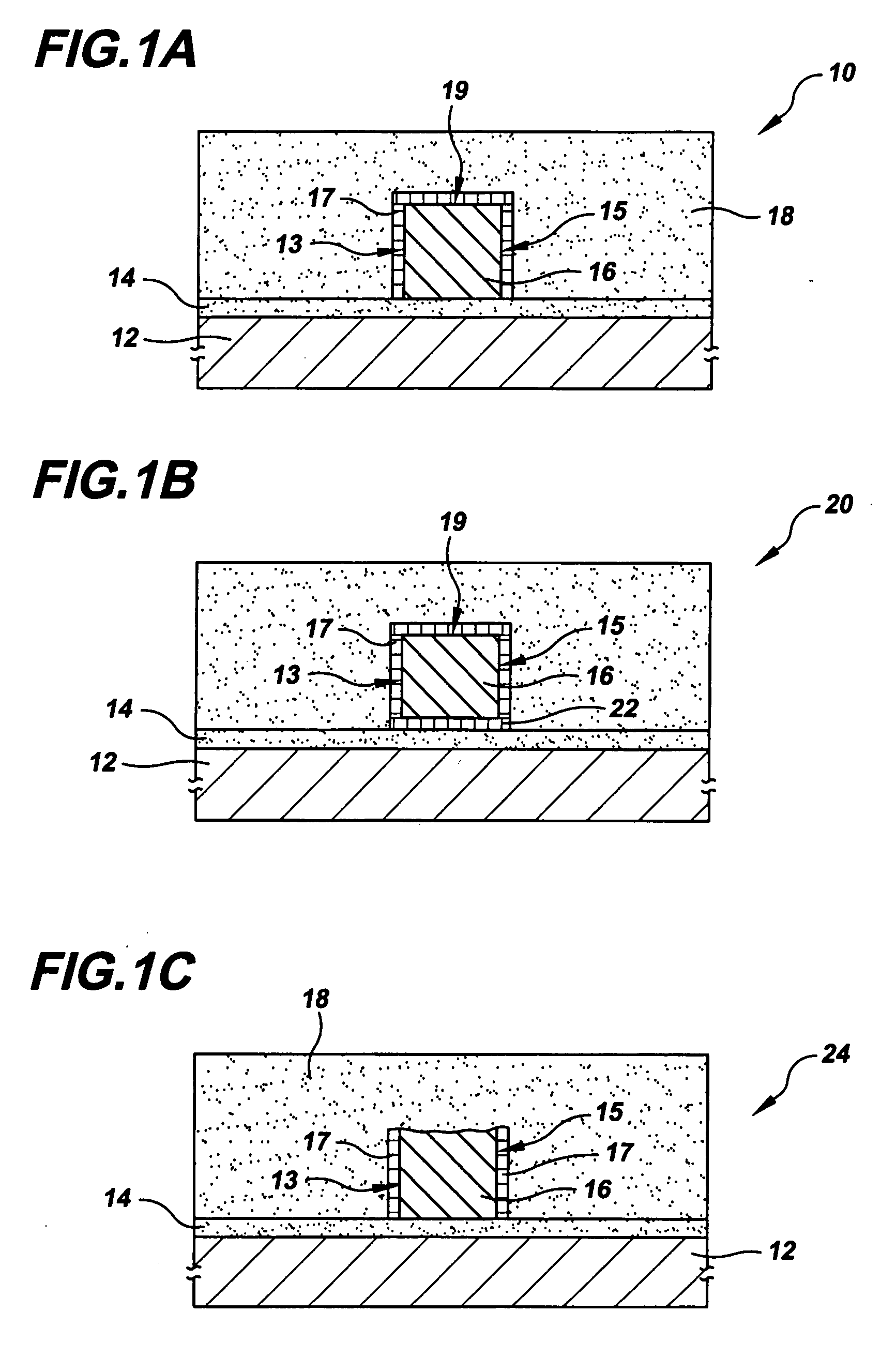Microphotonic waveguide including core/cladding interface layer
