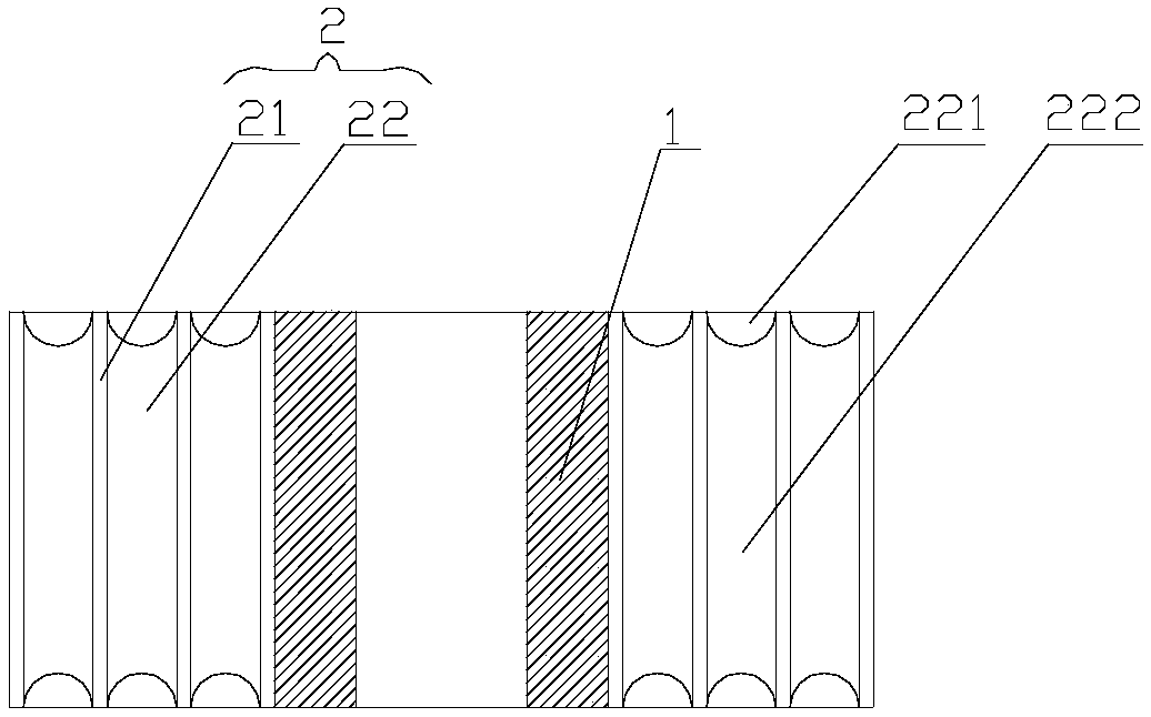 Split type buffering mechanism used for coupler buffers