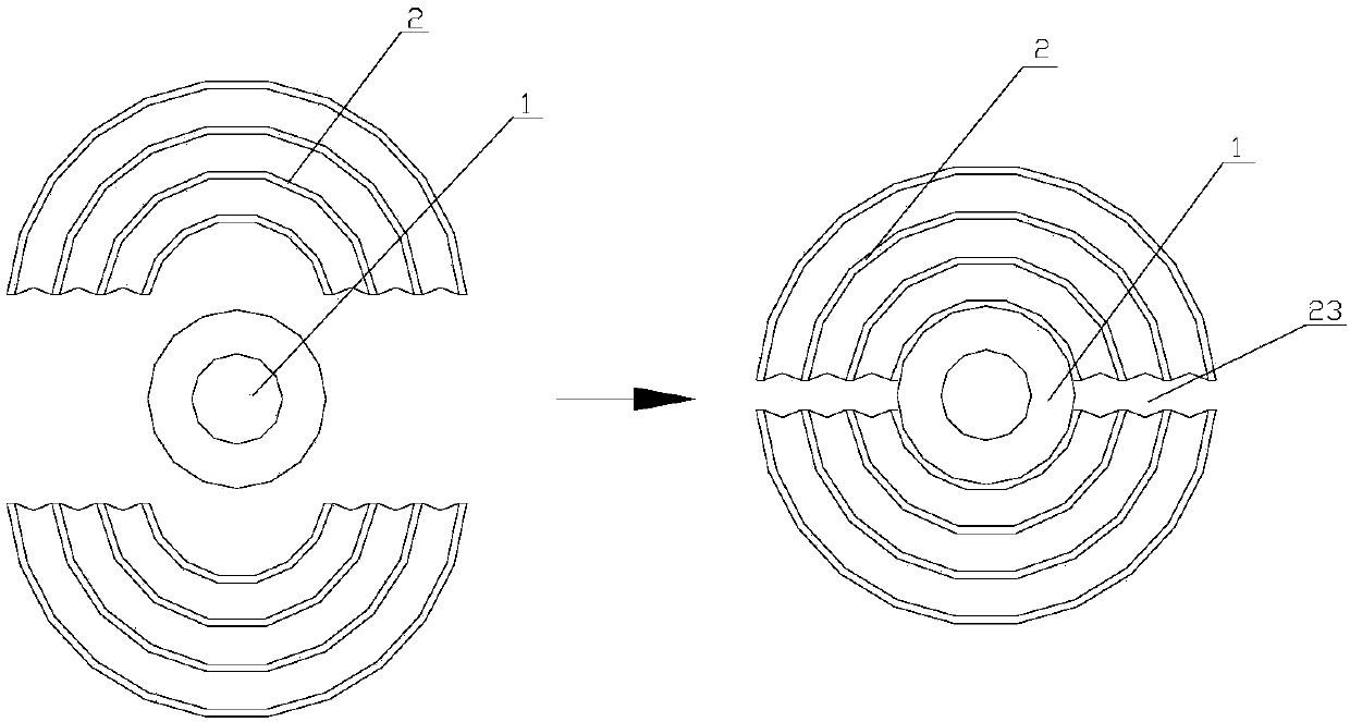 Split type buffering mechanism used for coupler buffers