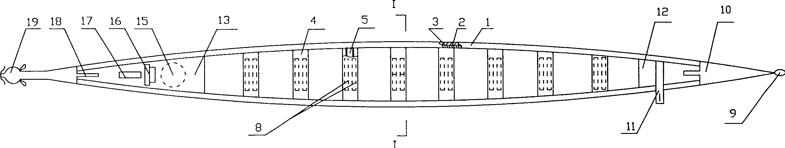 Dragon boat with double-walled hull and its manufacturing process