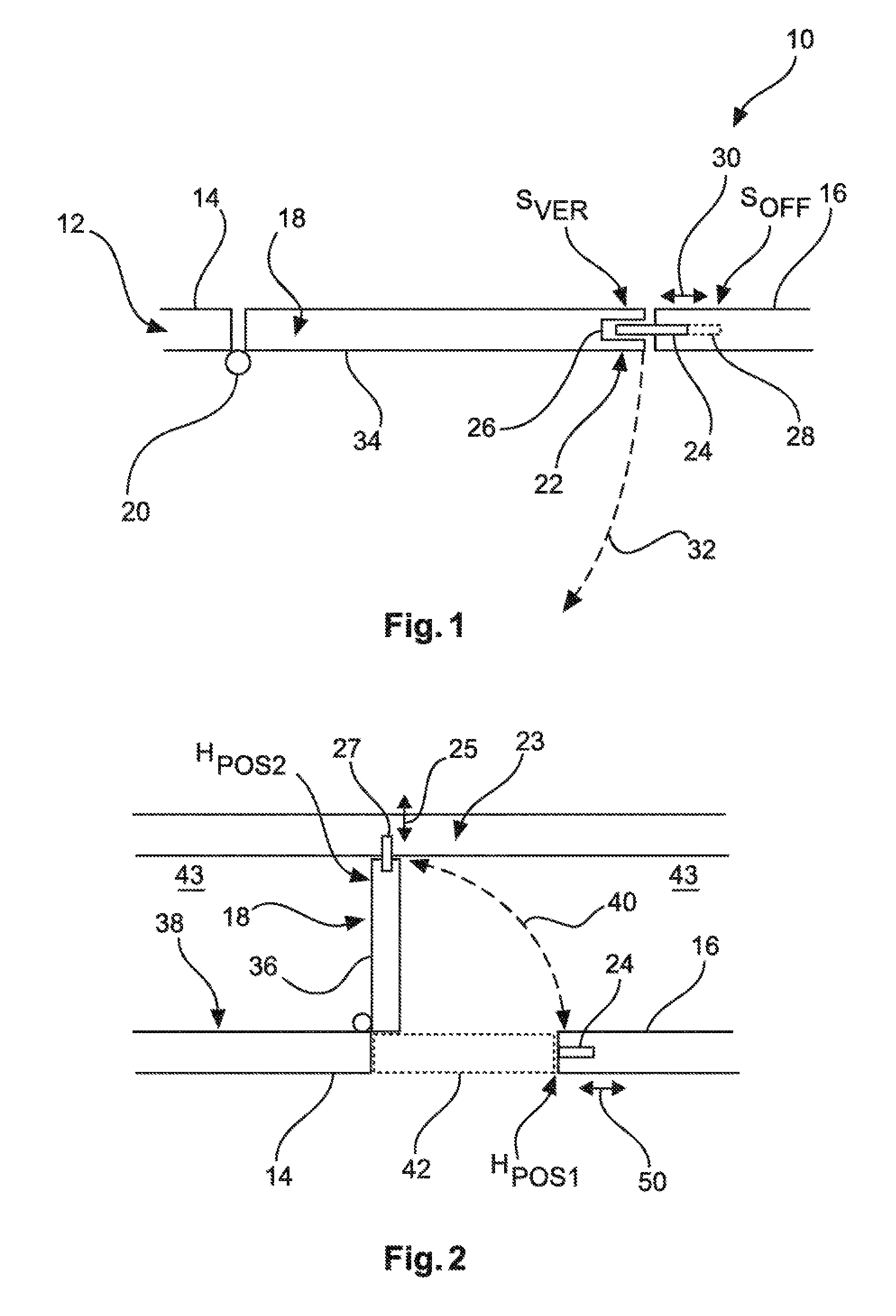 Retaining system for a movable component