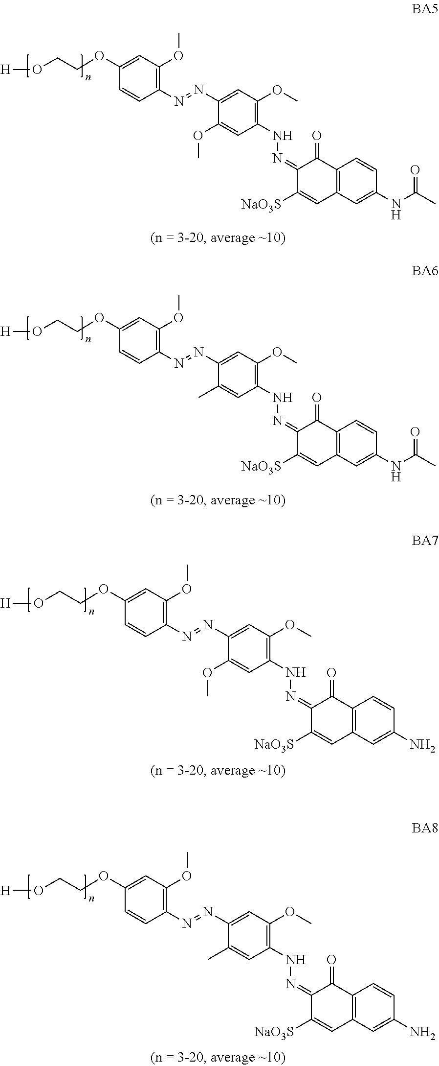 Bis-Azo Colorants For Use As Bluing Agents