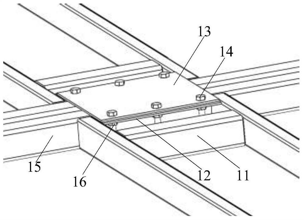 Detachable floor system connecting joint for modular steel structure and manufacturing method thereof
