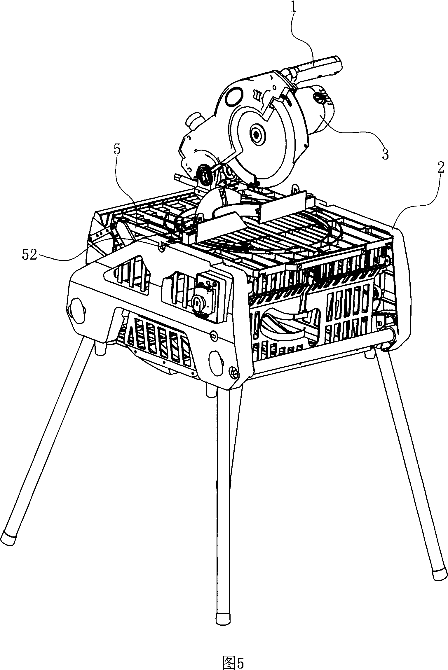 Safety type switching mechanism used for turn-over saw