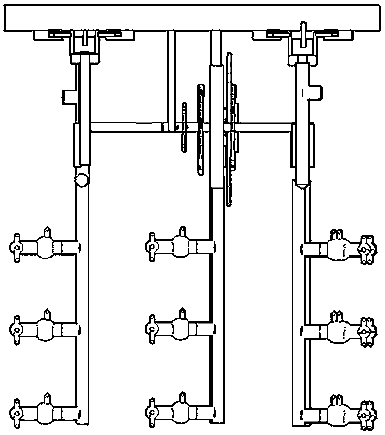 Position-adjustable auxiliary device for liquid fertilizer spraying work