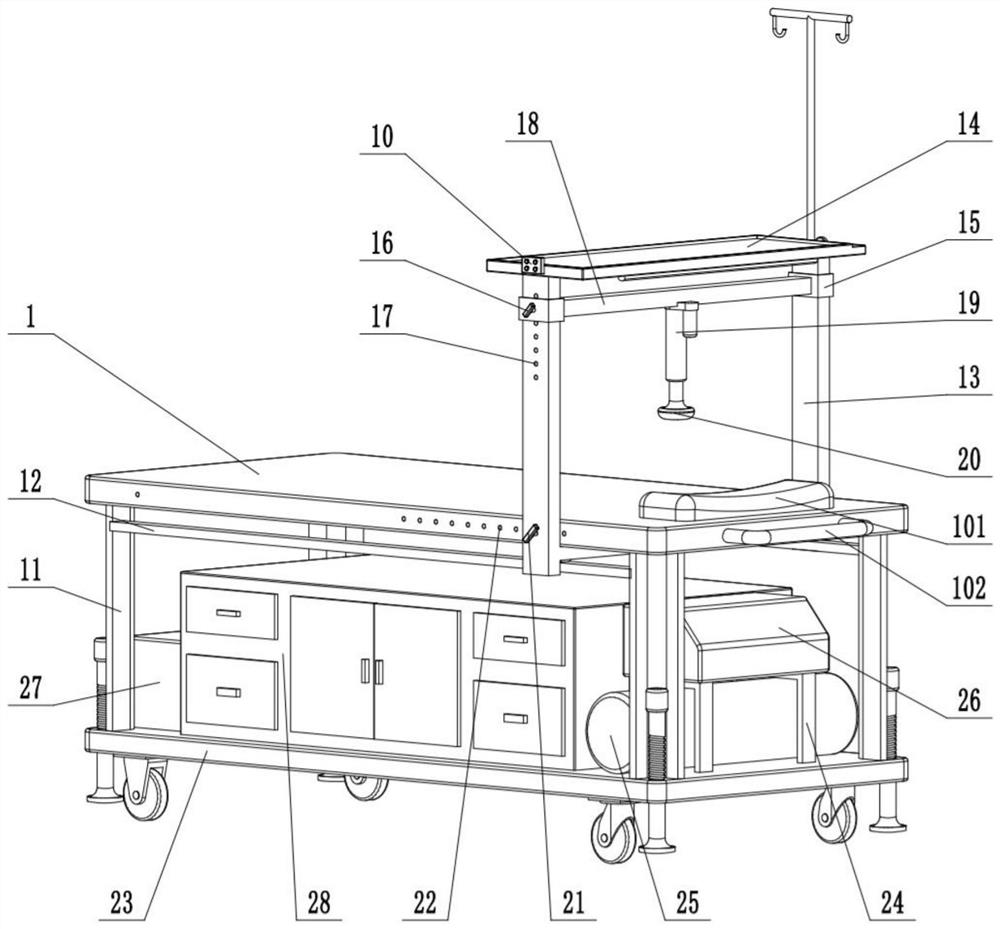 Multifunctional rescue apparatus special for emergency department