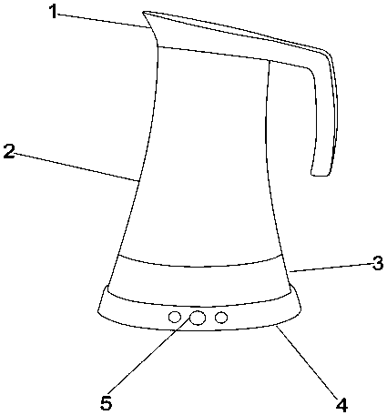 Electric kettle capable of displaying water temperature