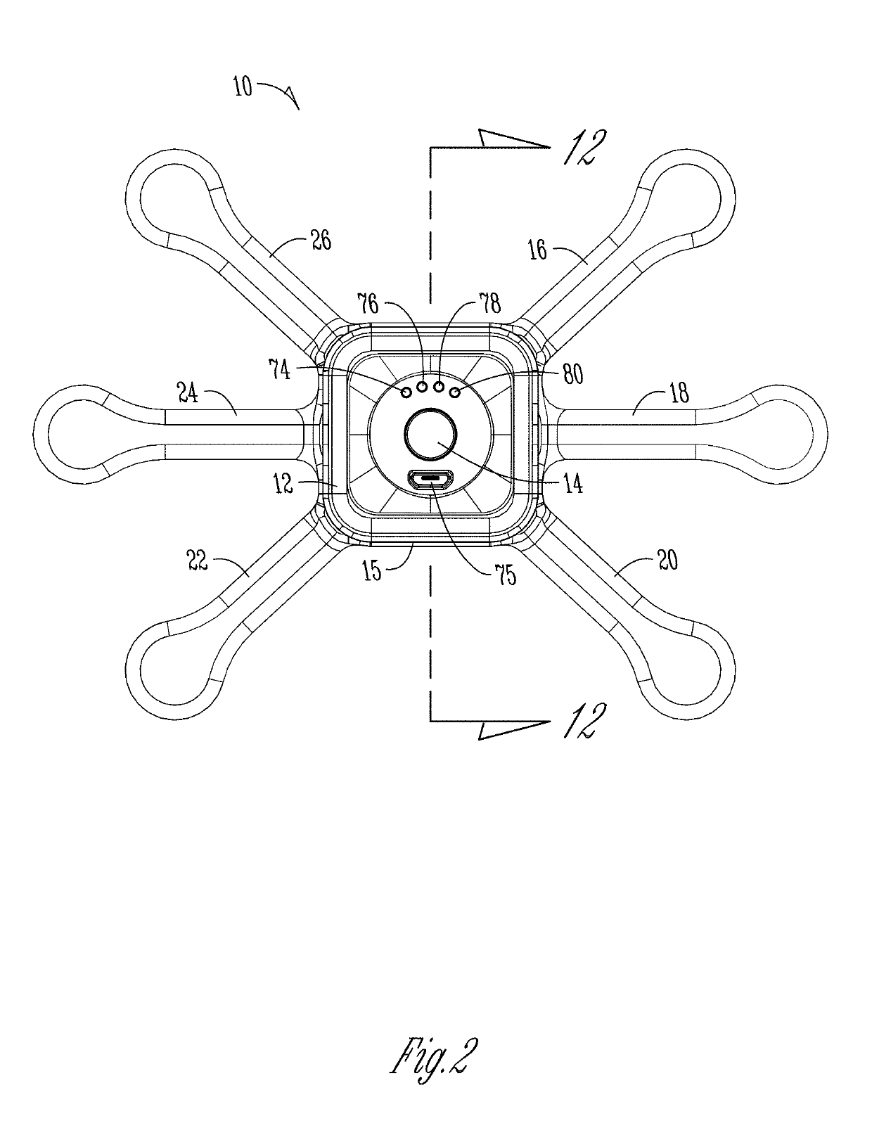 Flexible vibration module for snap in attachment to a grommet embedded in a compression wrap