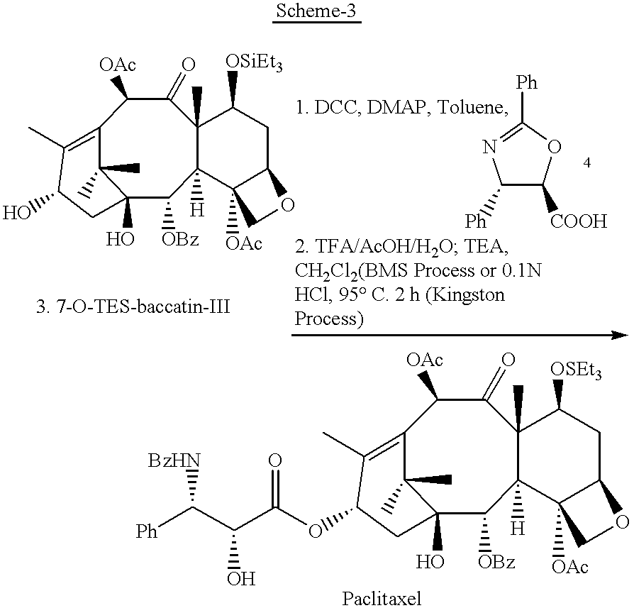 Semi-synthesis of paclitaxel using dialkyldichlorosilanes