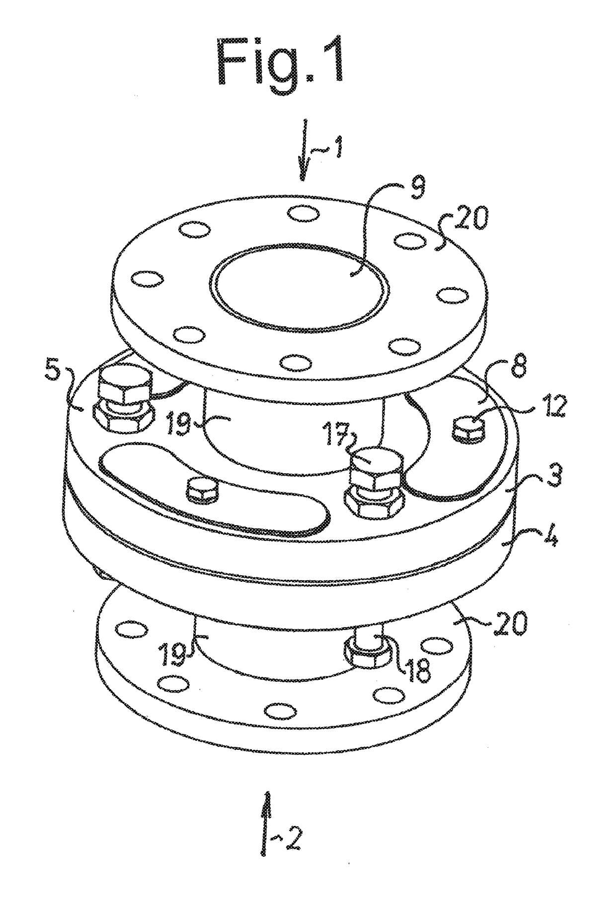 Magnetic connecting member, in particular for pipe flanges