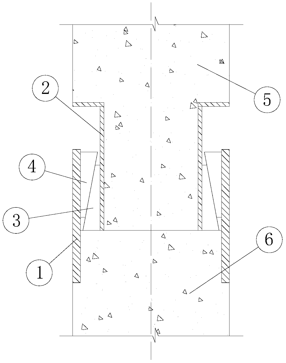 Friction self-locking type prefabricated section spliced pier connecting device
