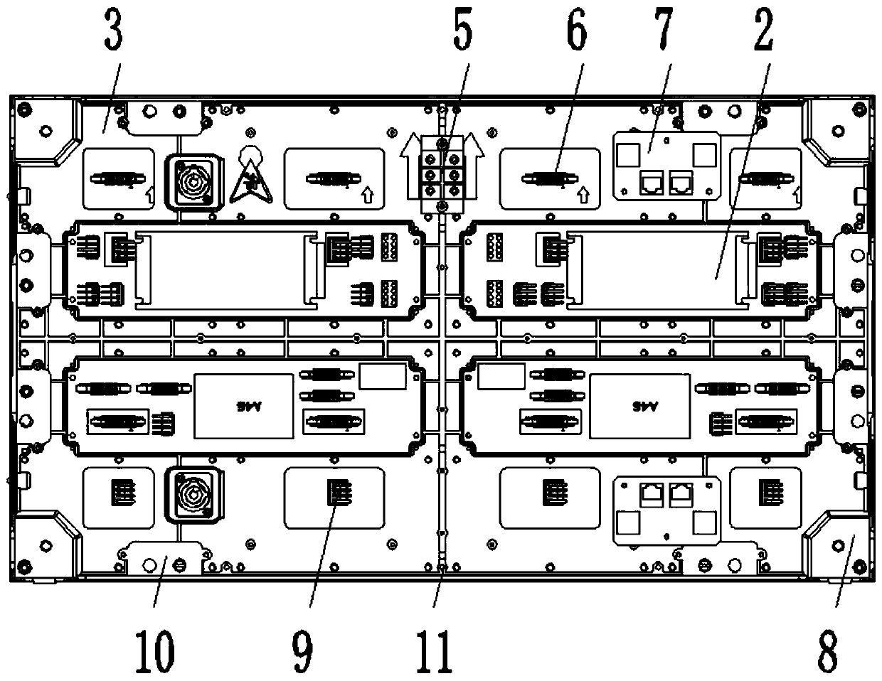 design-mechanism-to-simply-adjust-front-rear-levelness-of-led-display