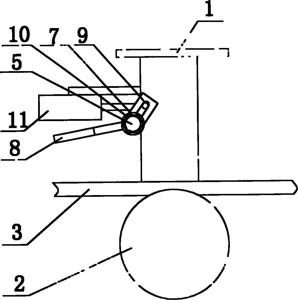 Manual-automatic integrated fixed baffle chair device of descending runaway of mine ropeway
