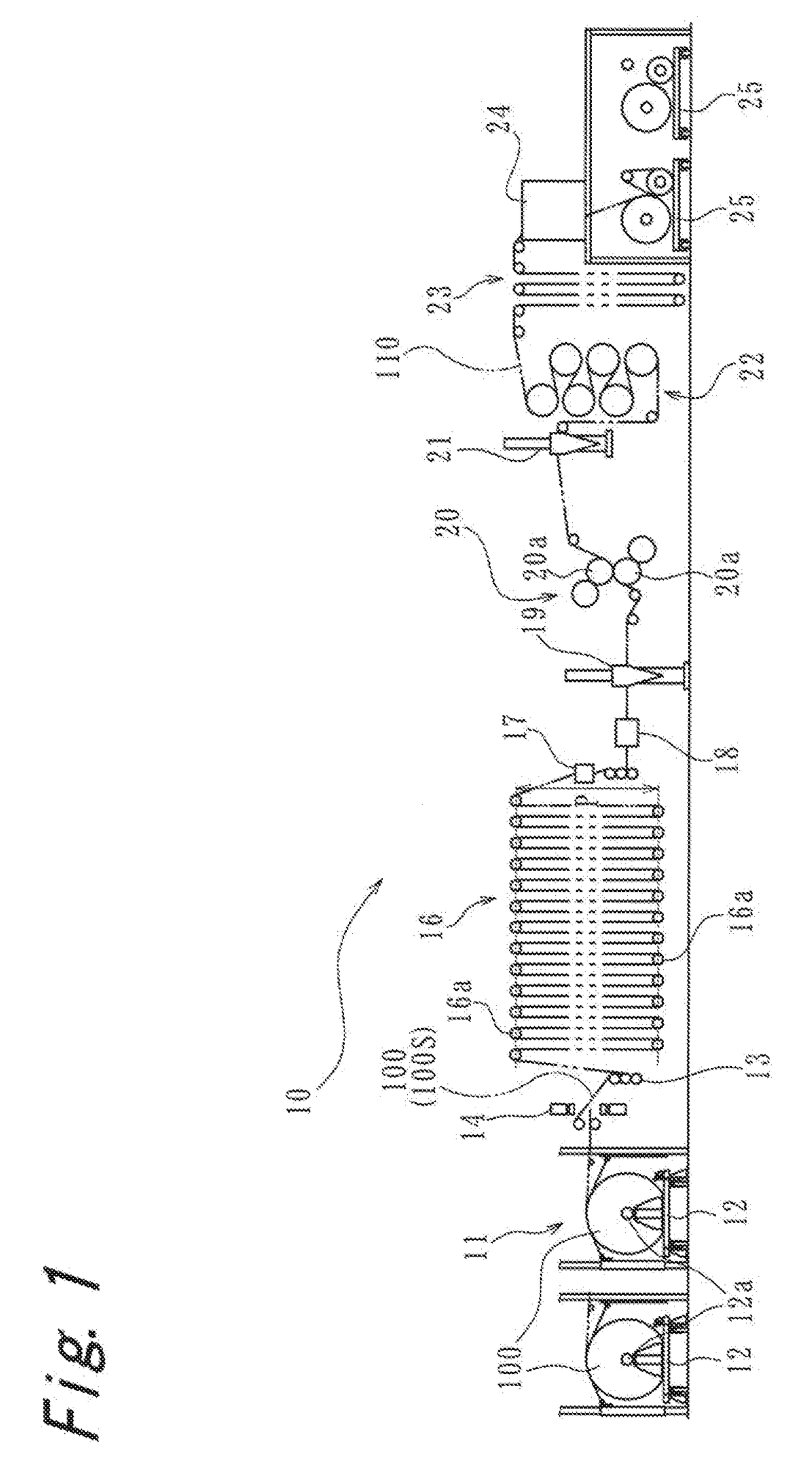 Method of forming topping sheet and apparatus thereof