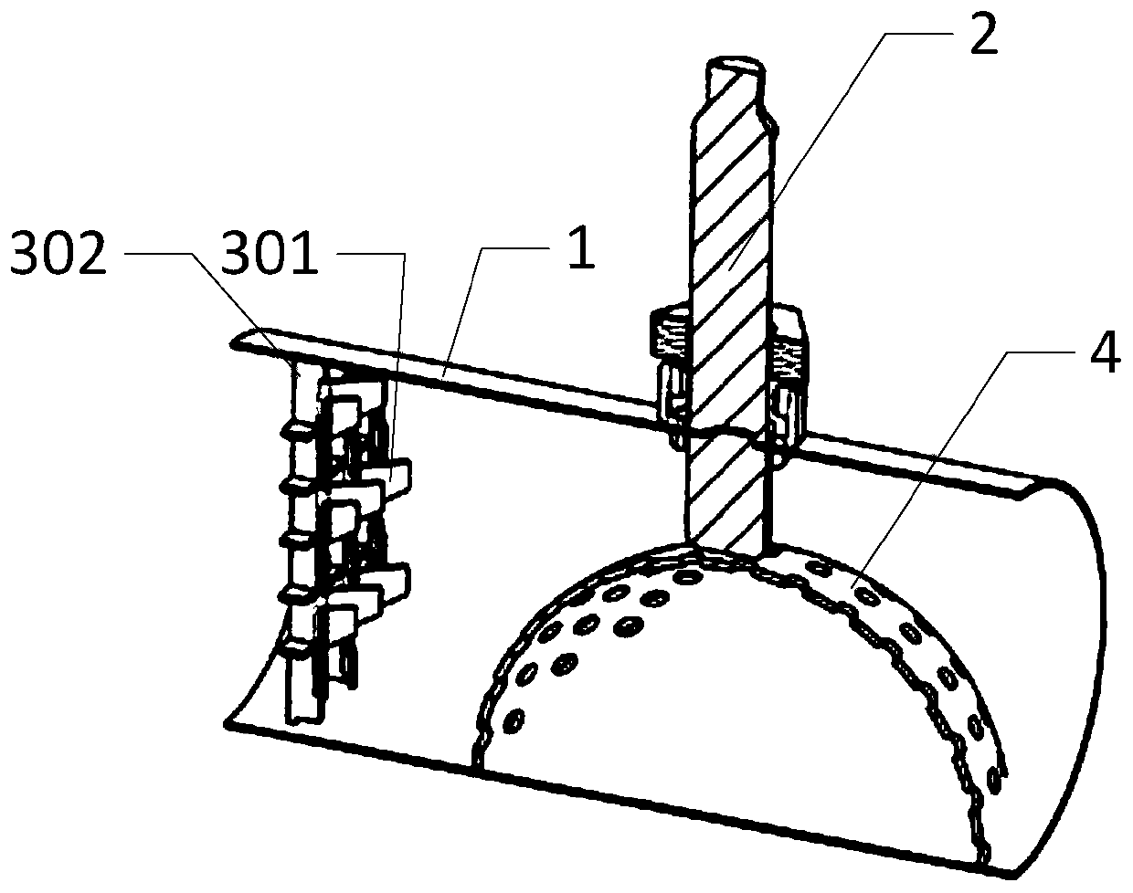 Exhaust mixing device and engine
