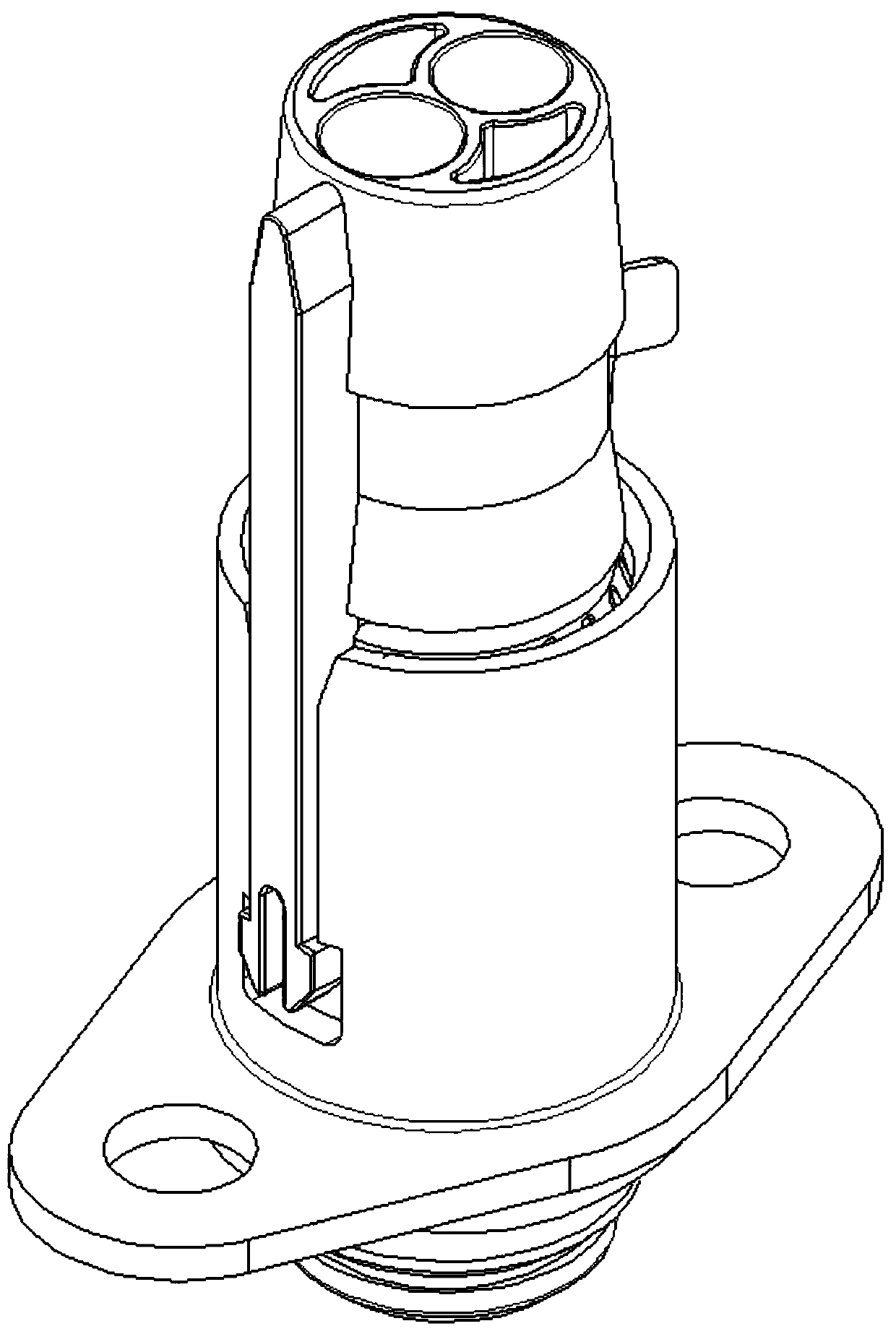 Gas stove double-coil electromagnetic valve and thermocouple connecting structure with anti-disengaging function