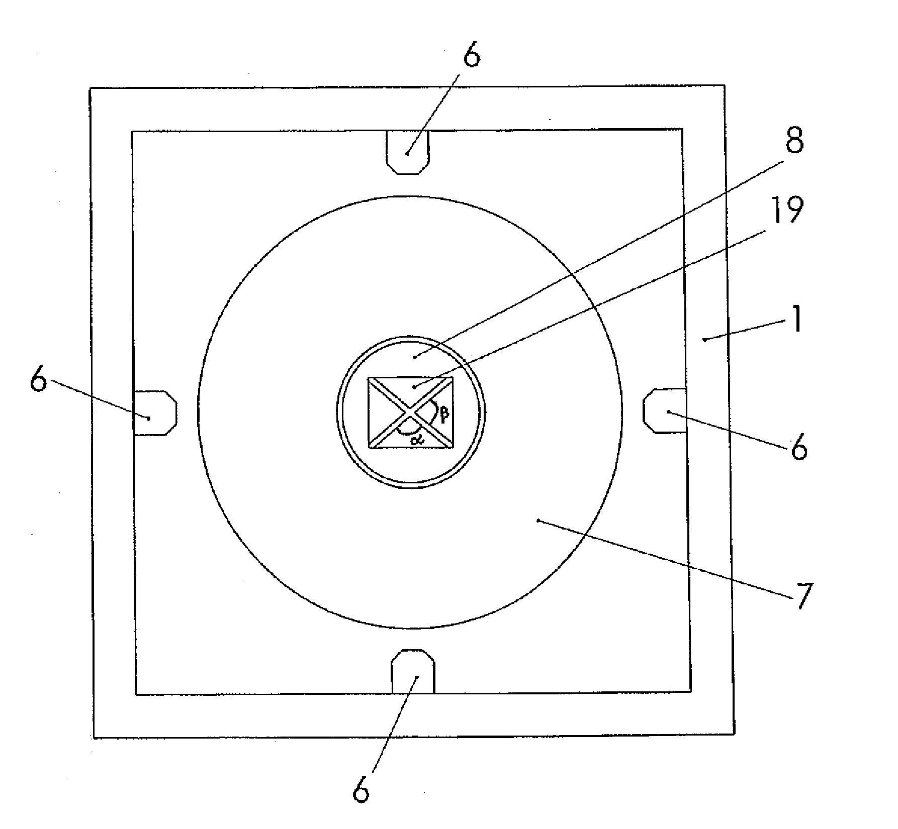 Method and device for producing a nanopatterned disc