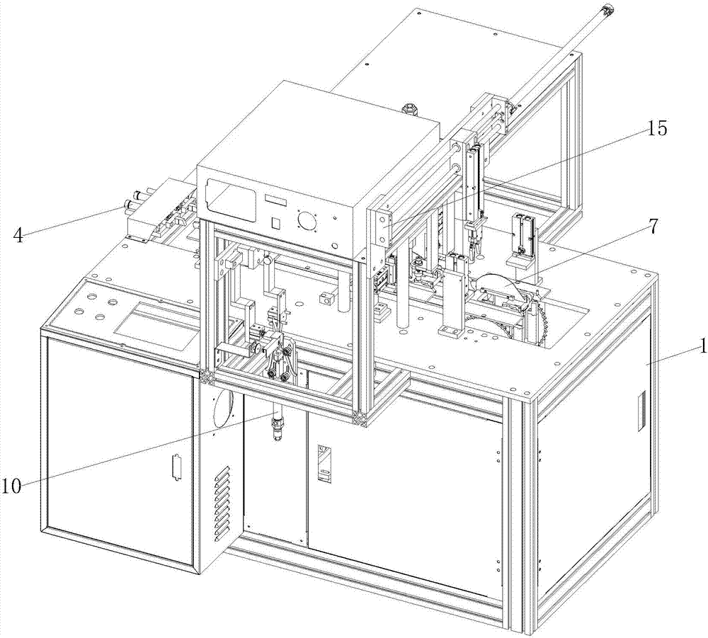 Automatic strip-installing and flanging welding machine for mask