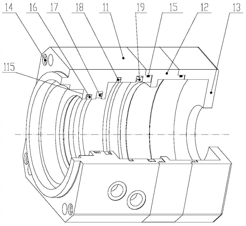 Brake cylinder of hydraulic brake device of railway vehicle