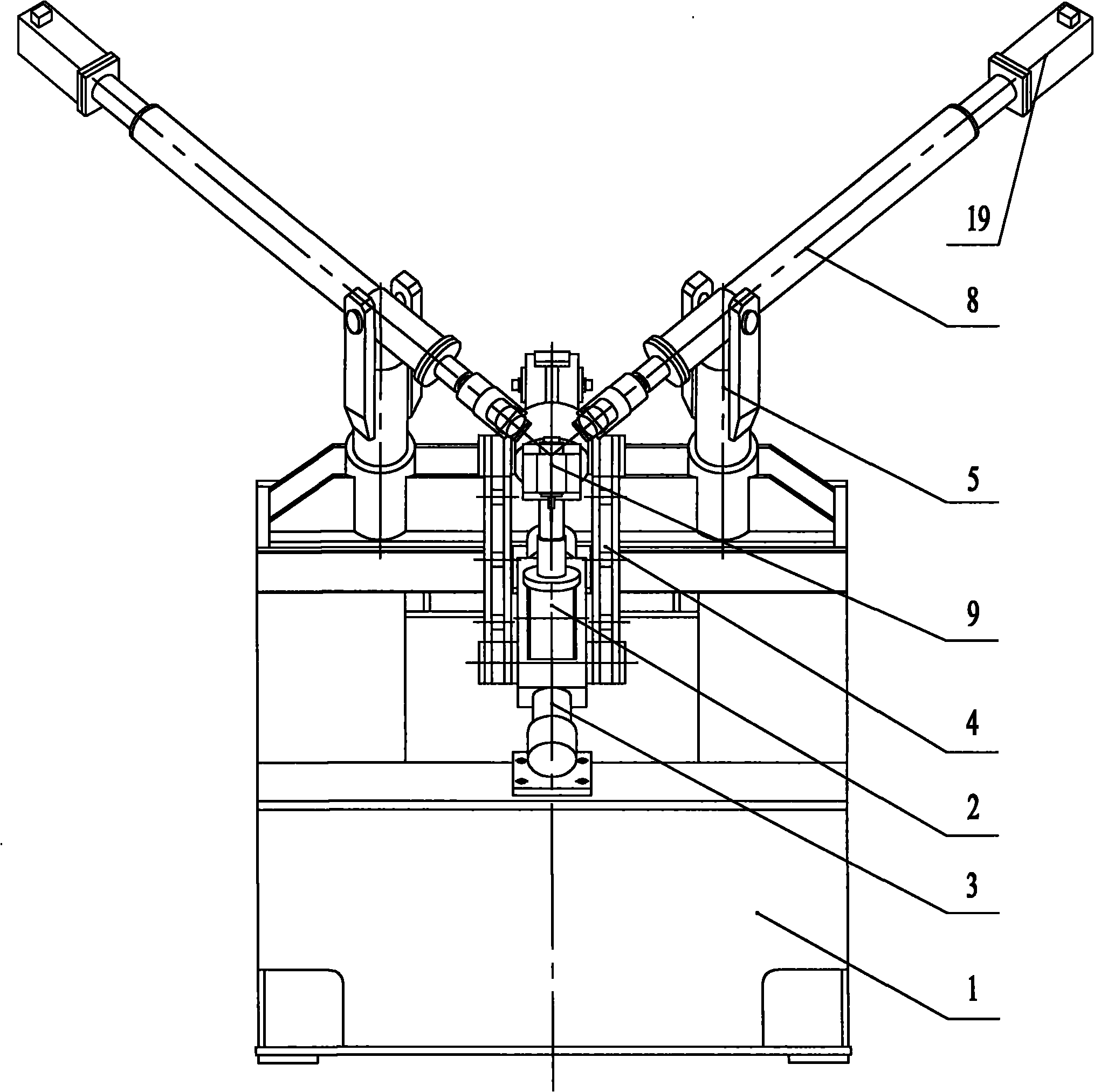 Three-chain parallel machine tool
