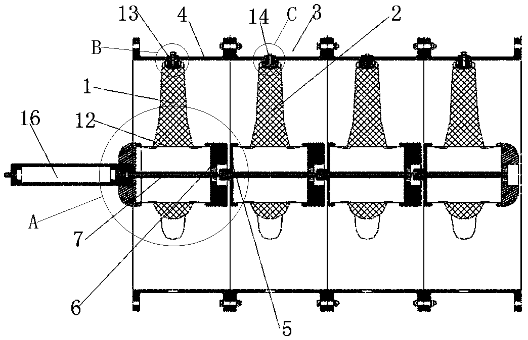 Assembling tool for GIL post insulator test