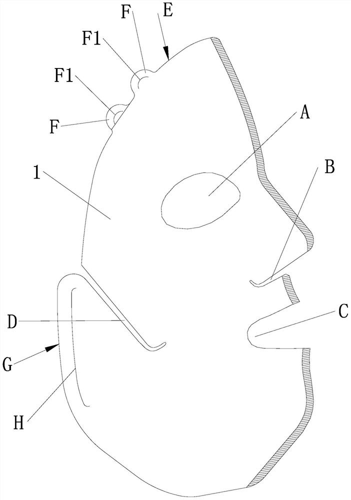 Ear hanging type three-dimensional mask sheet as well as production equipment and manufacturing method thereof