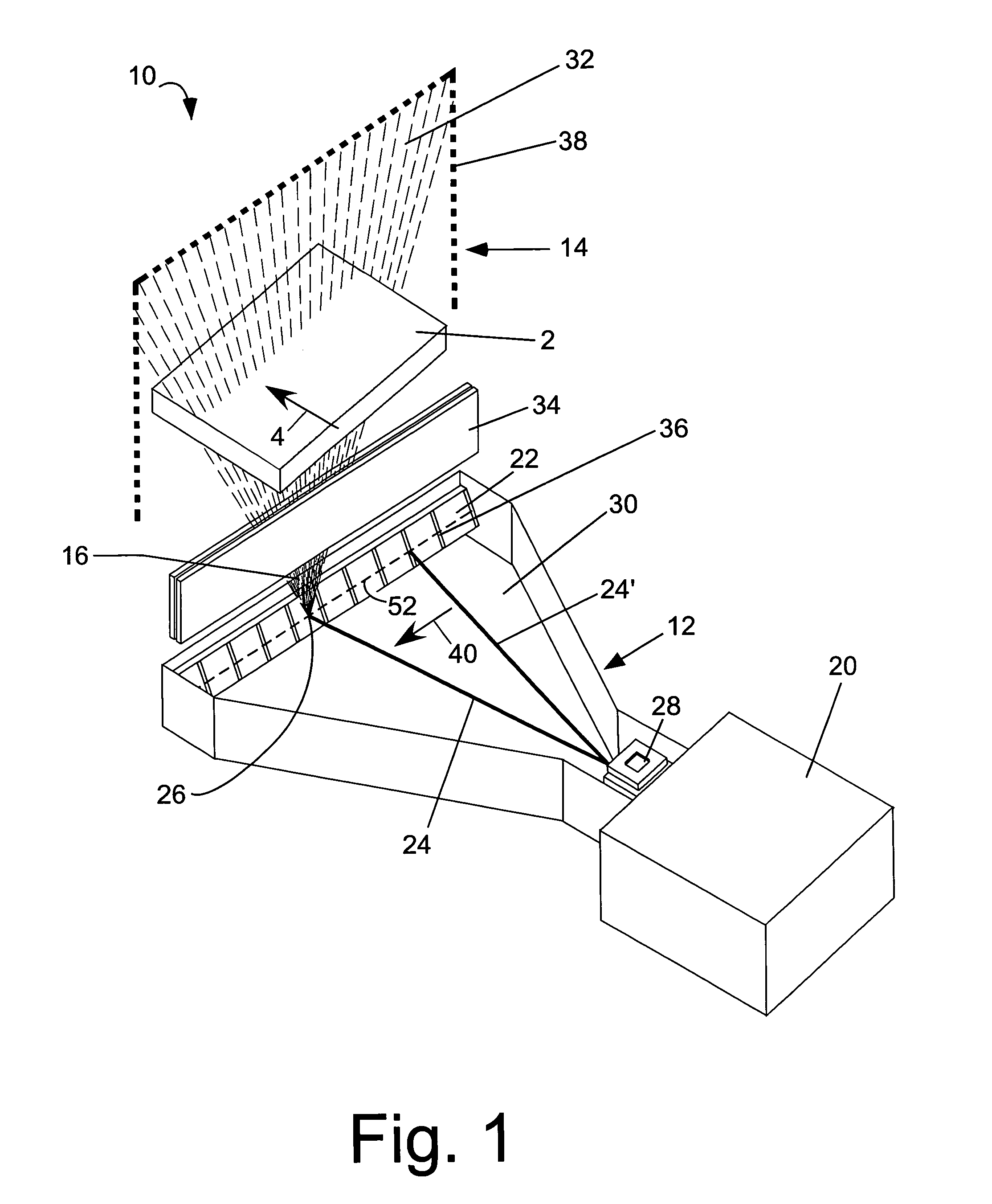 Method and apparatus for determining the position of an x-ray cone beam produced by a scanning electron beam
