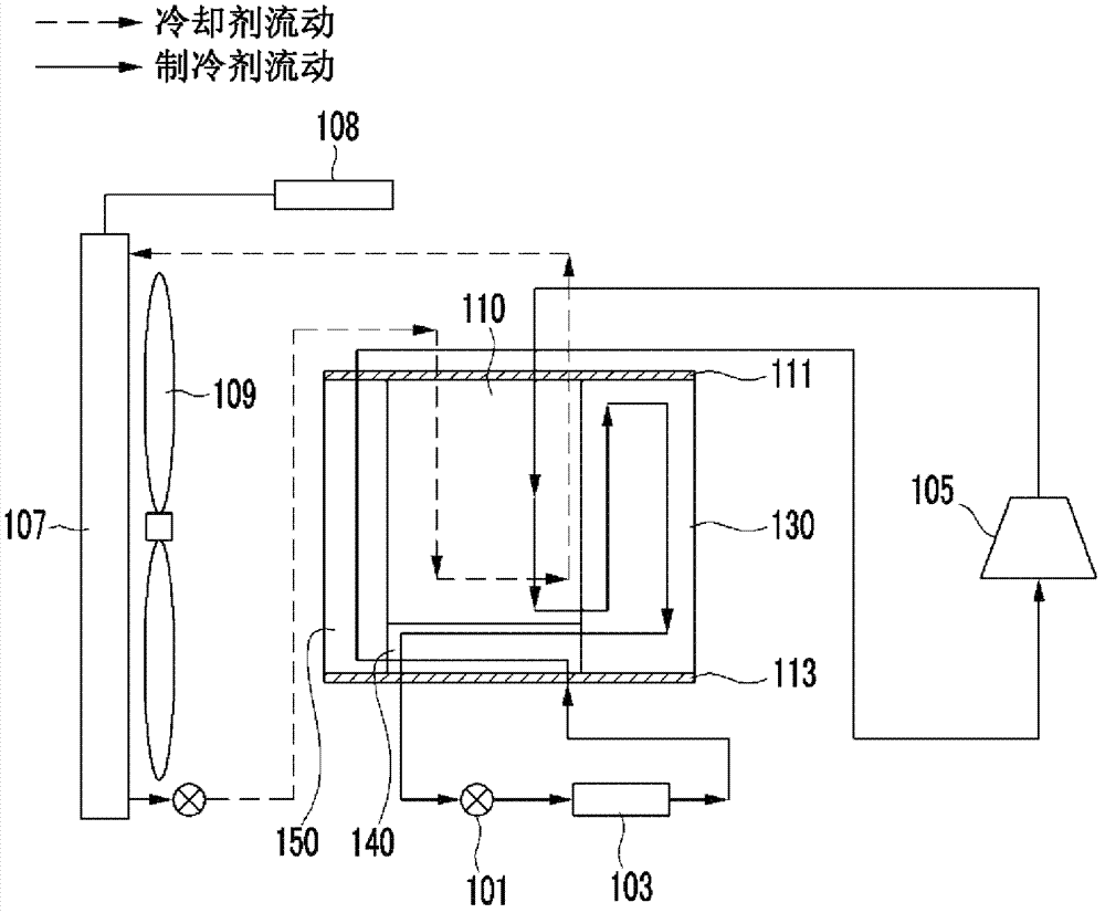 Condenser for vehicle and air conditioning system for vehicle
