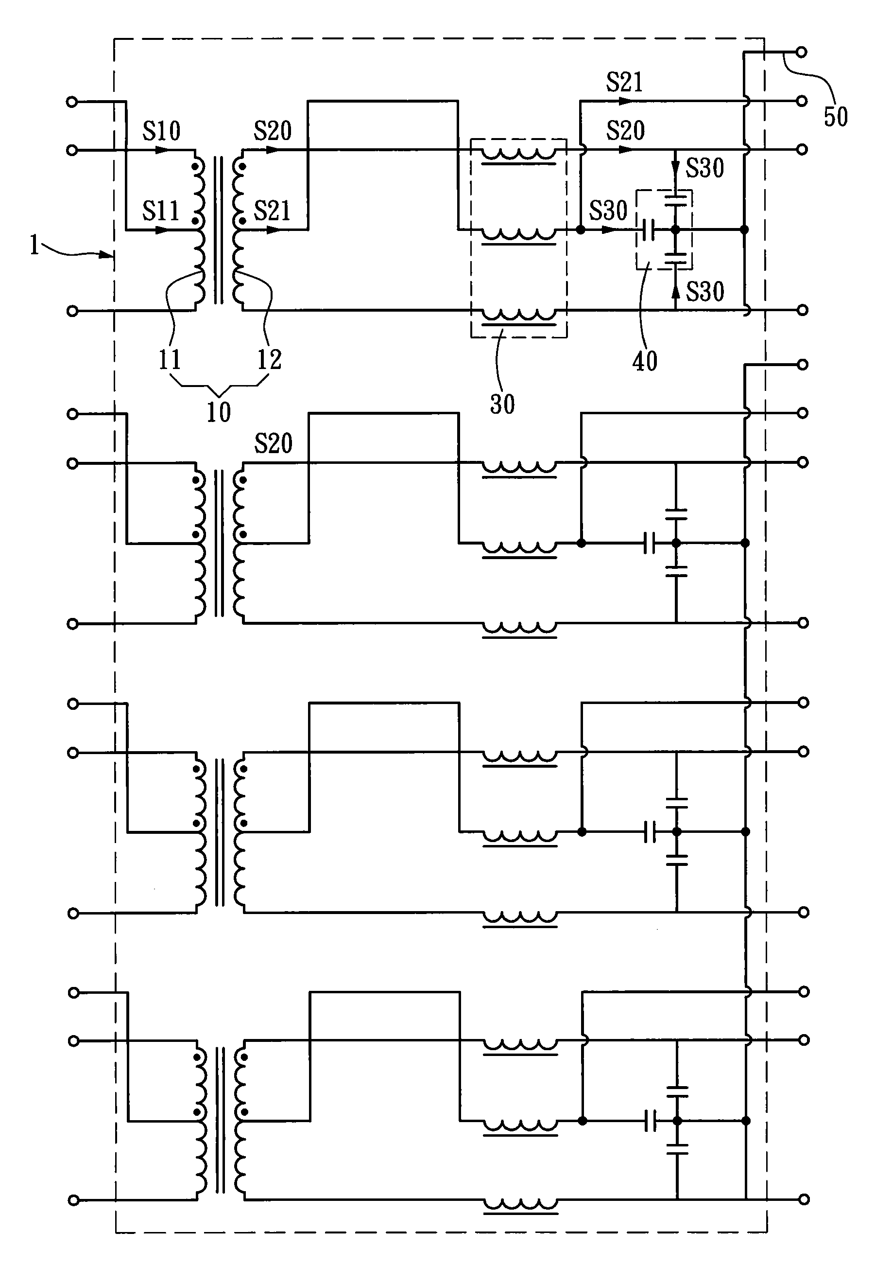 Network transformer to reduce electromagnetic interference