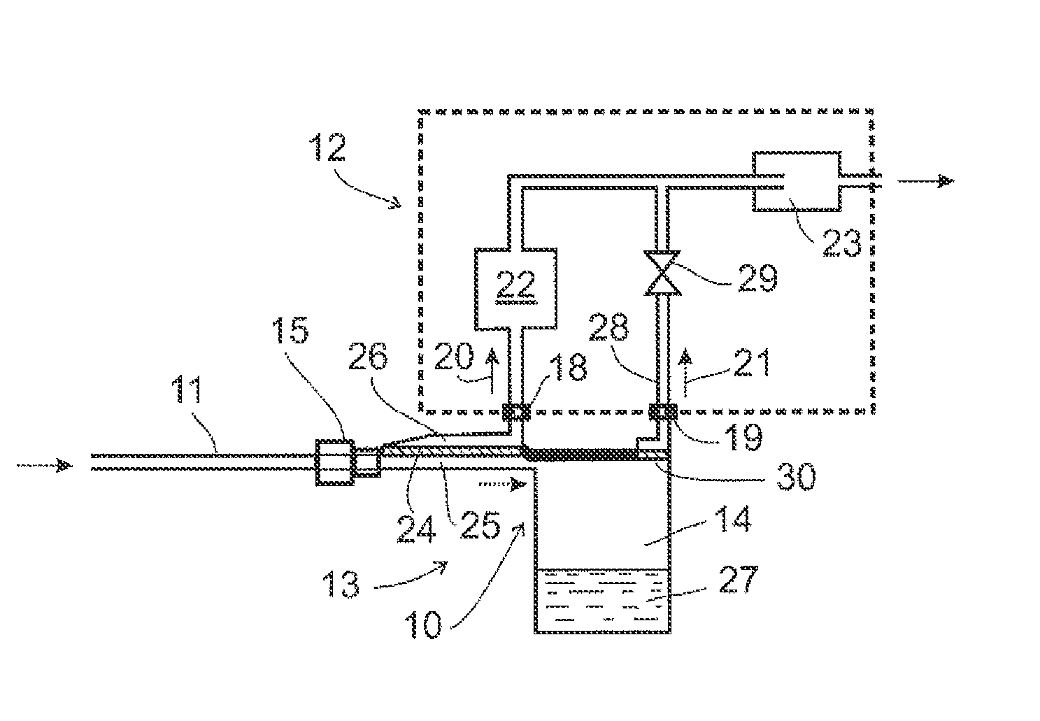 Liquid separation apparatus for removing a liquid from a respiratory gas and respiratory gas analyzing system