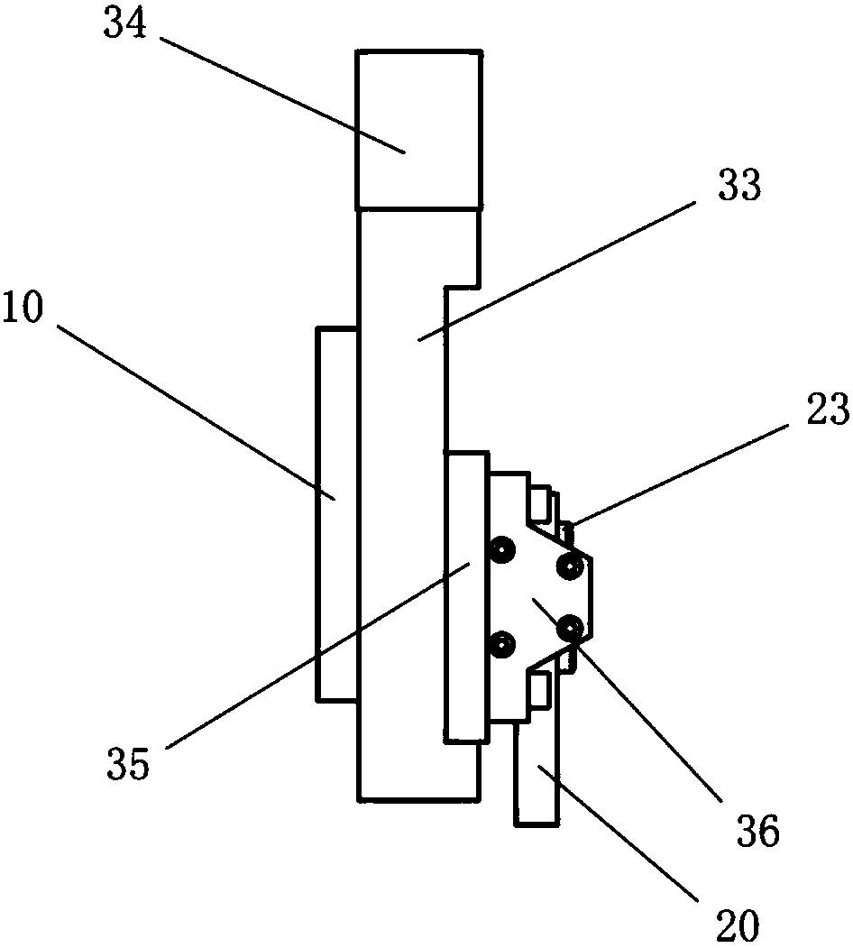 Angle adjustment device for coating head