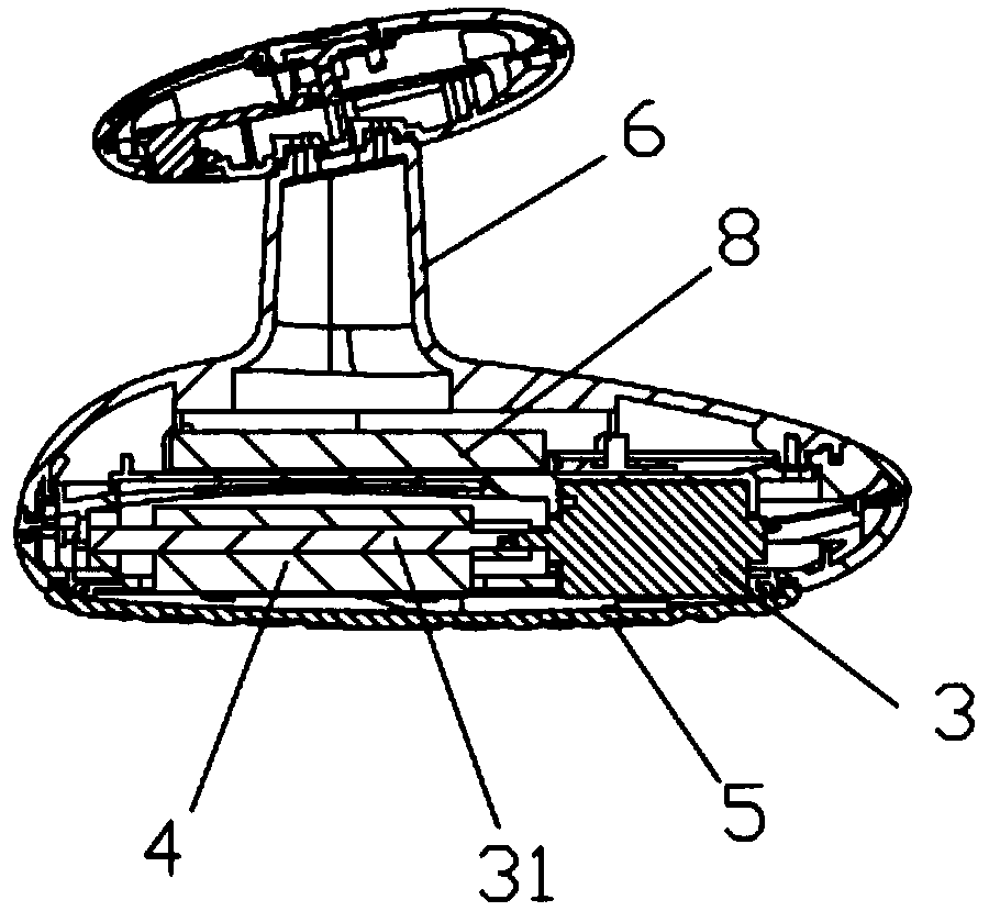 Cosmetic device with rotating magnetic field and control method thereof