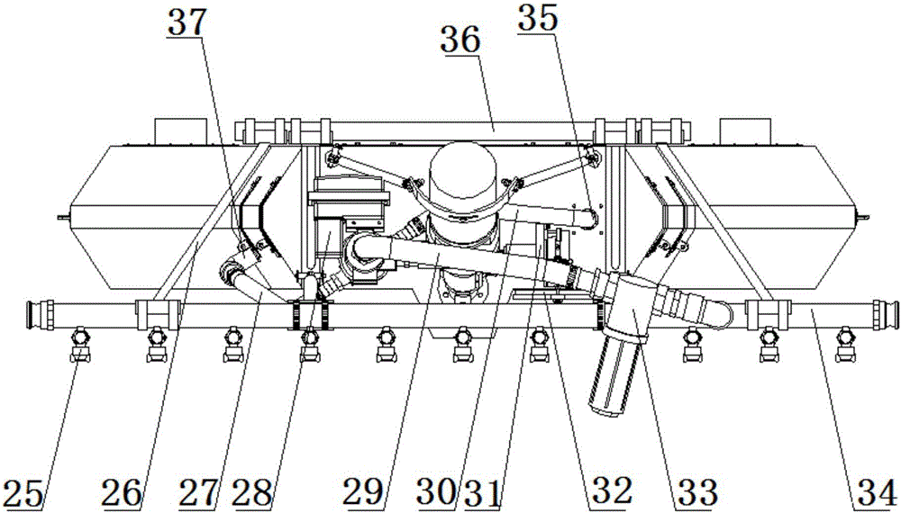 Agricultural spraying device of helicopter