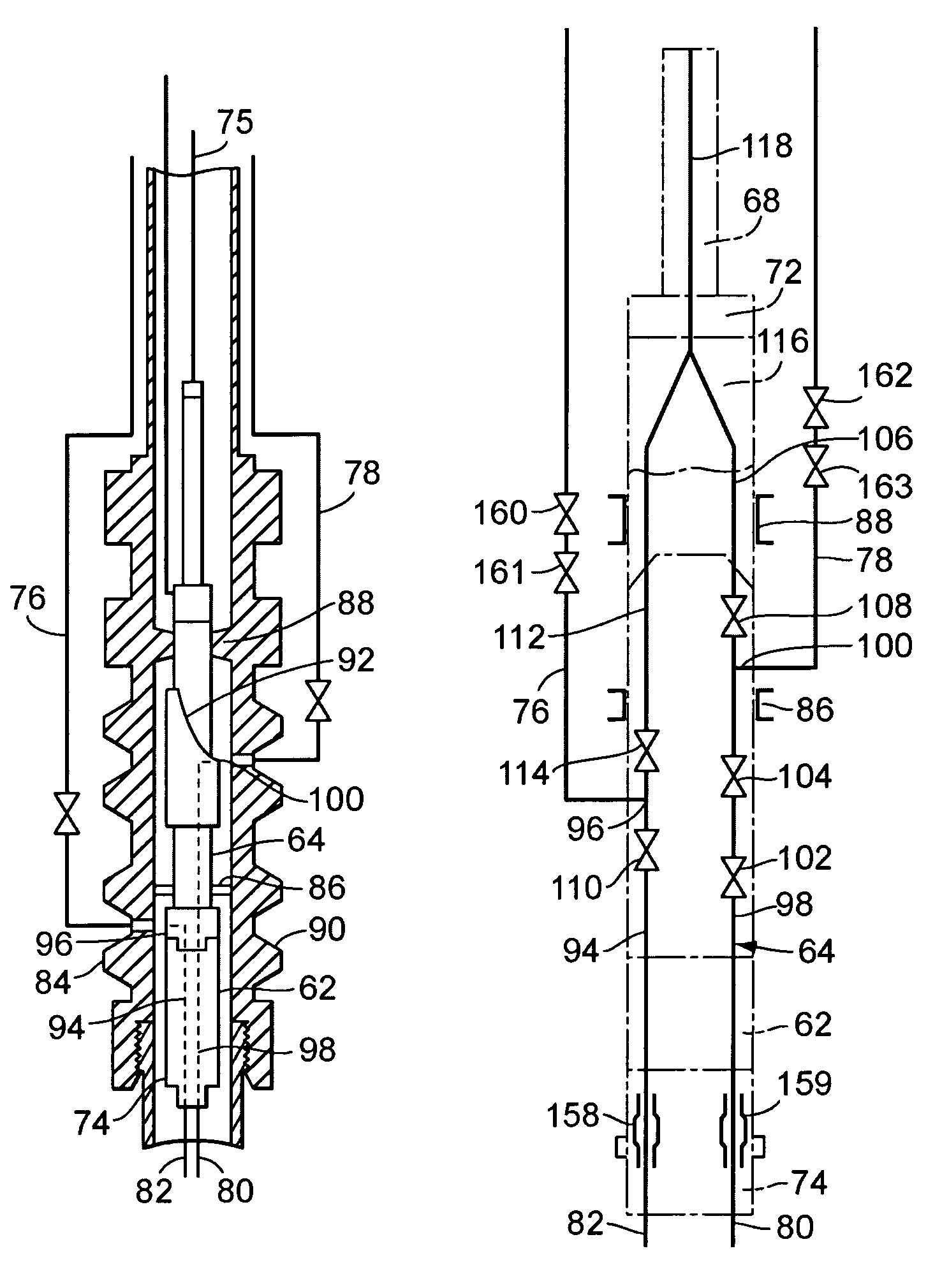 Device for installation and flow test of subsea completions