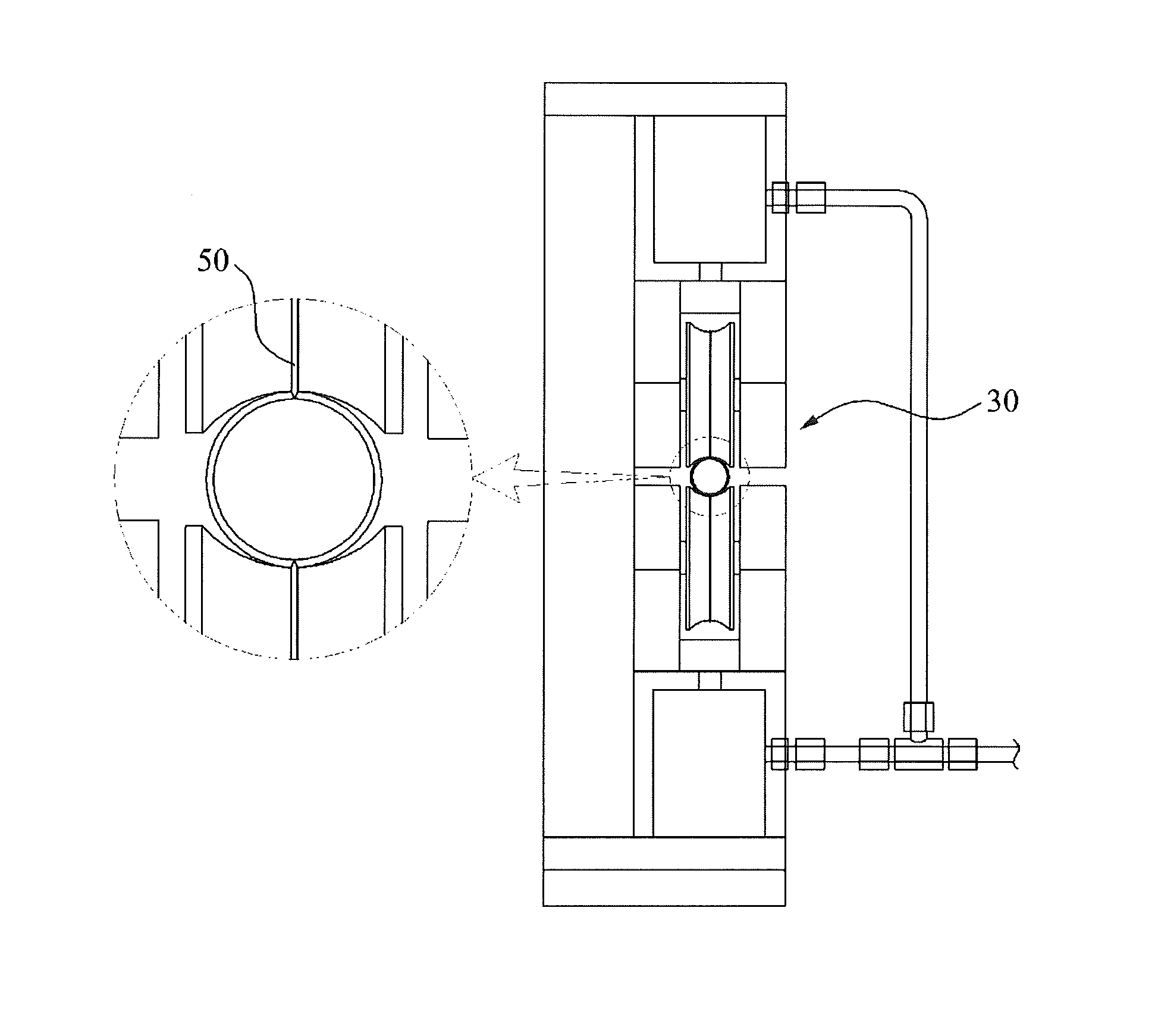 Horizontal Type Slitting Apparatus For Decladding of a Fuel Rod