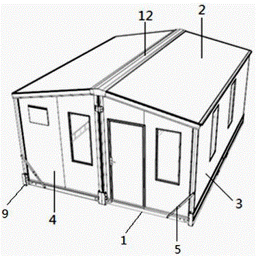 A foldable house and its disassembly method